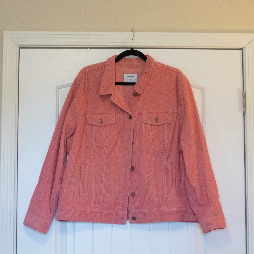 XXL Old Navy pink corduroy jacket